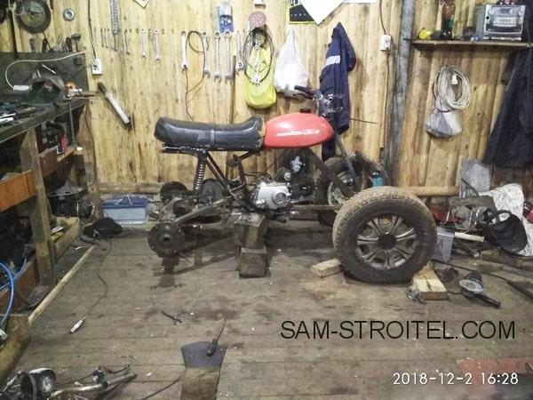 Минск мотоцикліне негізделген өз қолыңызбен ATV (20 фото + сипаттама)